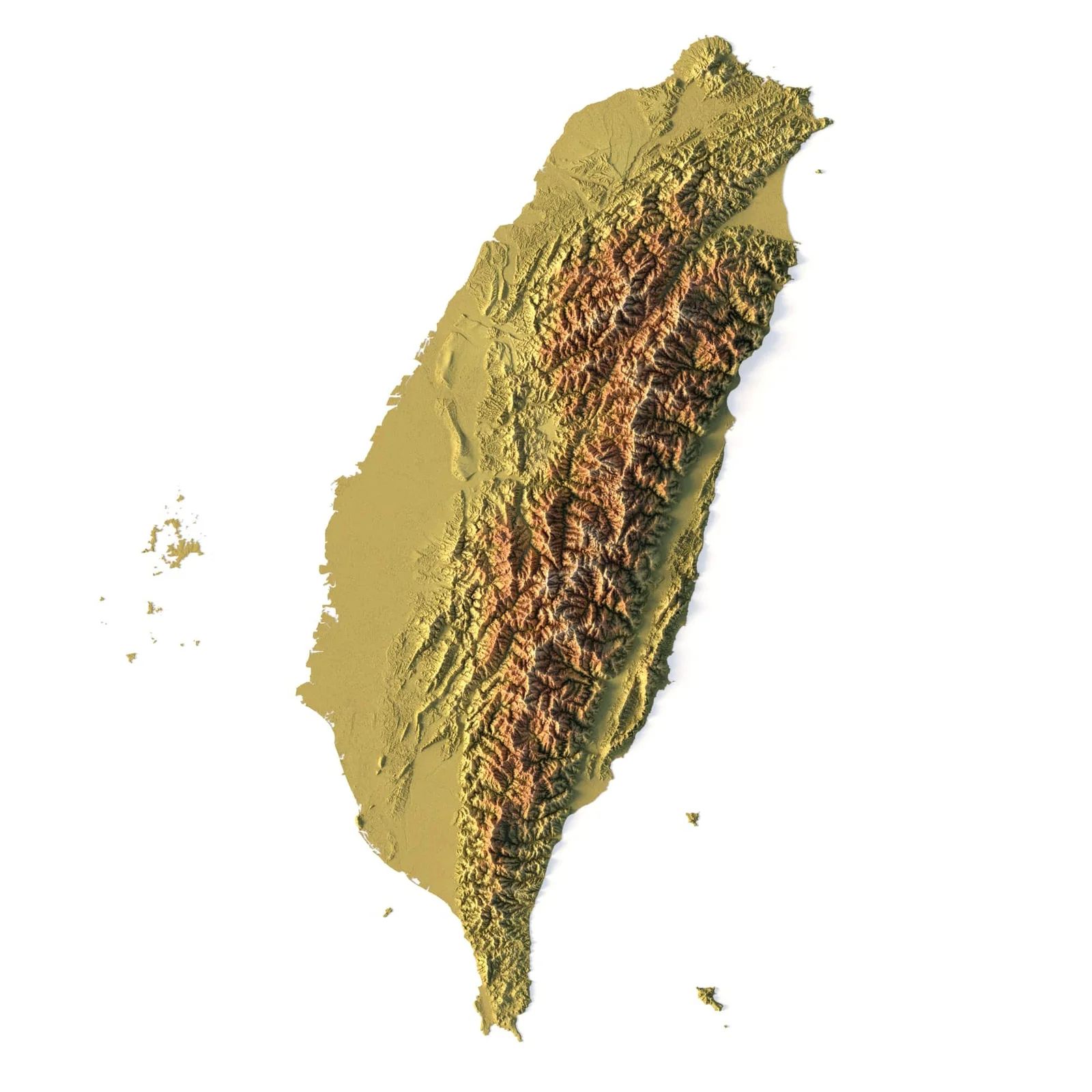 Map of Taiwan and its outlying islands