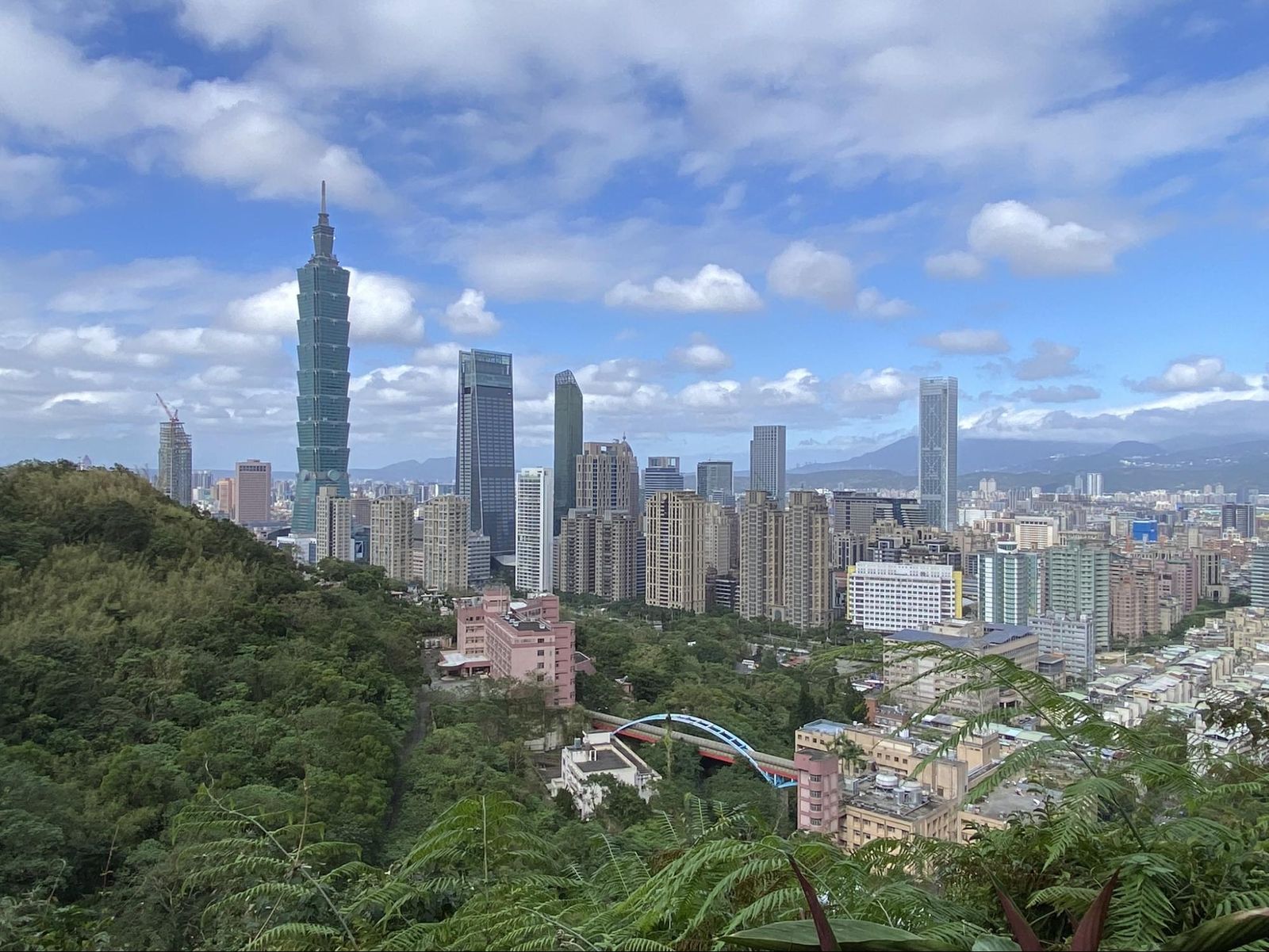 Taipei skyline with Taipei 101